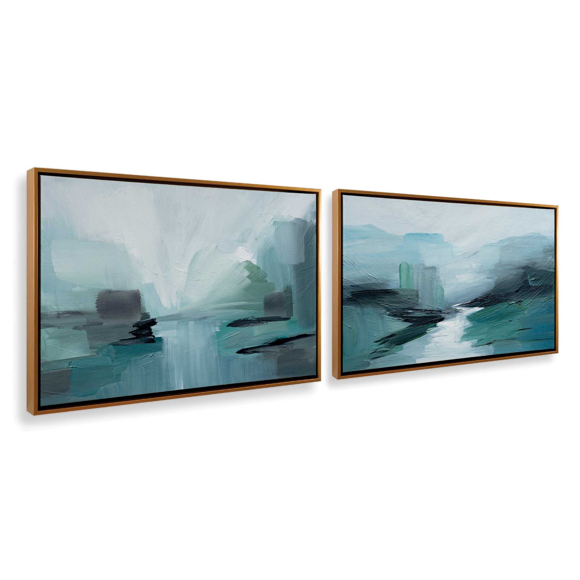 [Color:Polished Gold], Picture of art in a Polished Gold frame at an angle