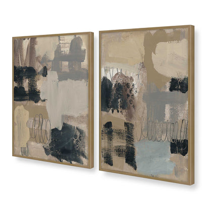 [Color:Brushed Gold], Picture of art in a Brushed Gold frame at an angle