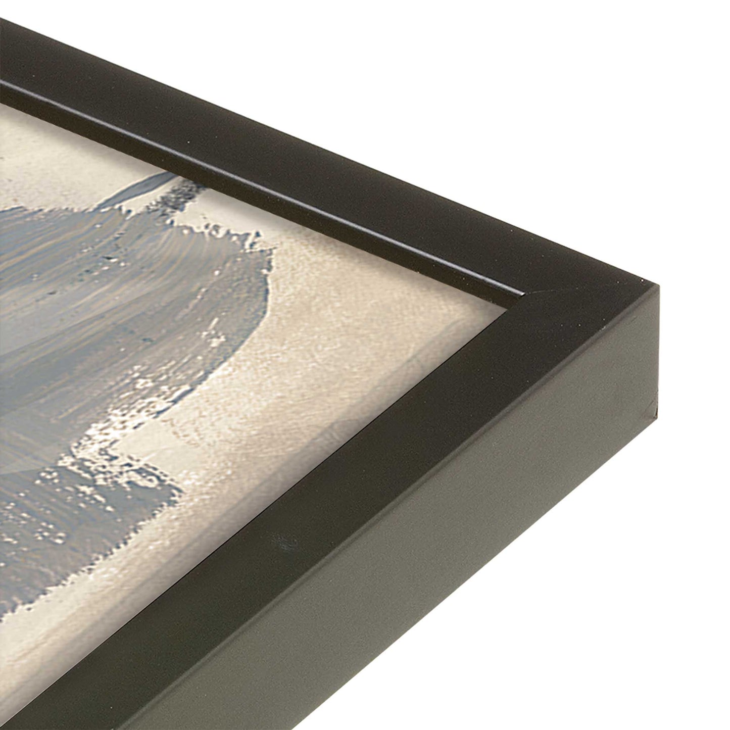 [Color:Satin Black], Picture of art in a Satin Black frame of the corner