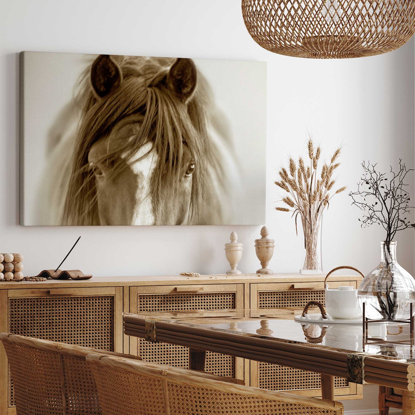 [color:Stretched Canvas], Picture of art on wall