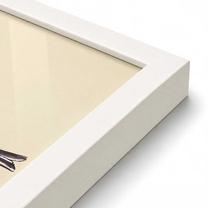 [Color:Opaque White], Picture of art in a Opaque White frame at an angle