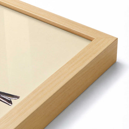 [Color:American Maple], Picture of art in a American Maple frame at an angle