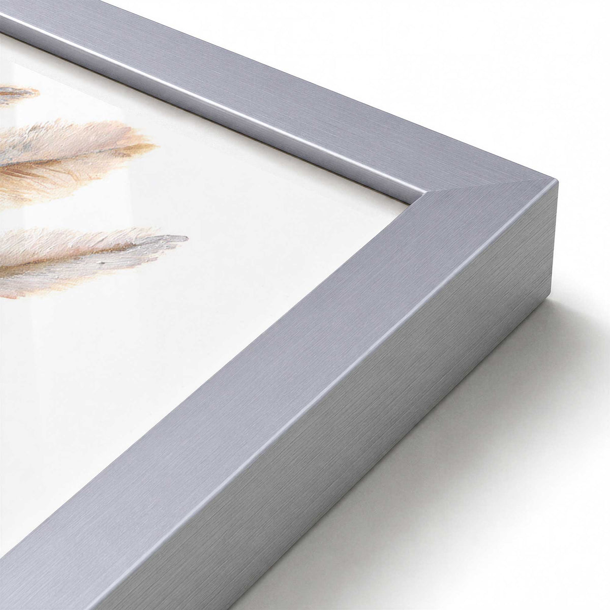 [Color:Polished Chrome], Picture of art in a Polished Chrome frame at an angle