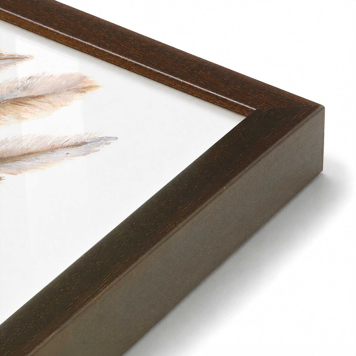 [Color:Belvinder Brown], Picture of art in a Belvinder Brown frame at an angle