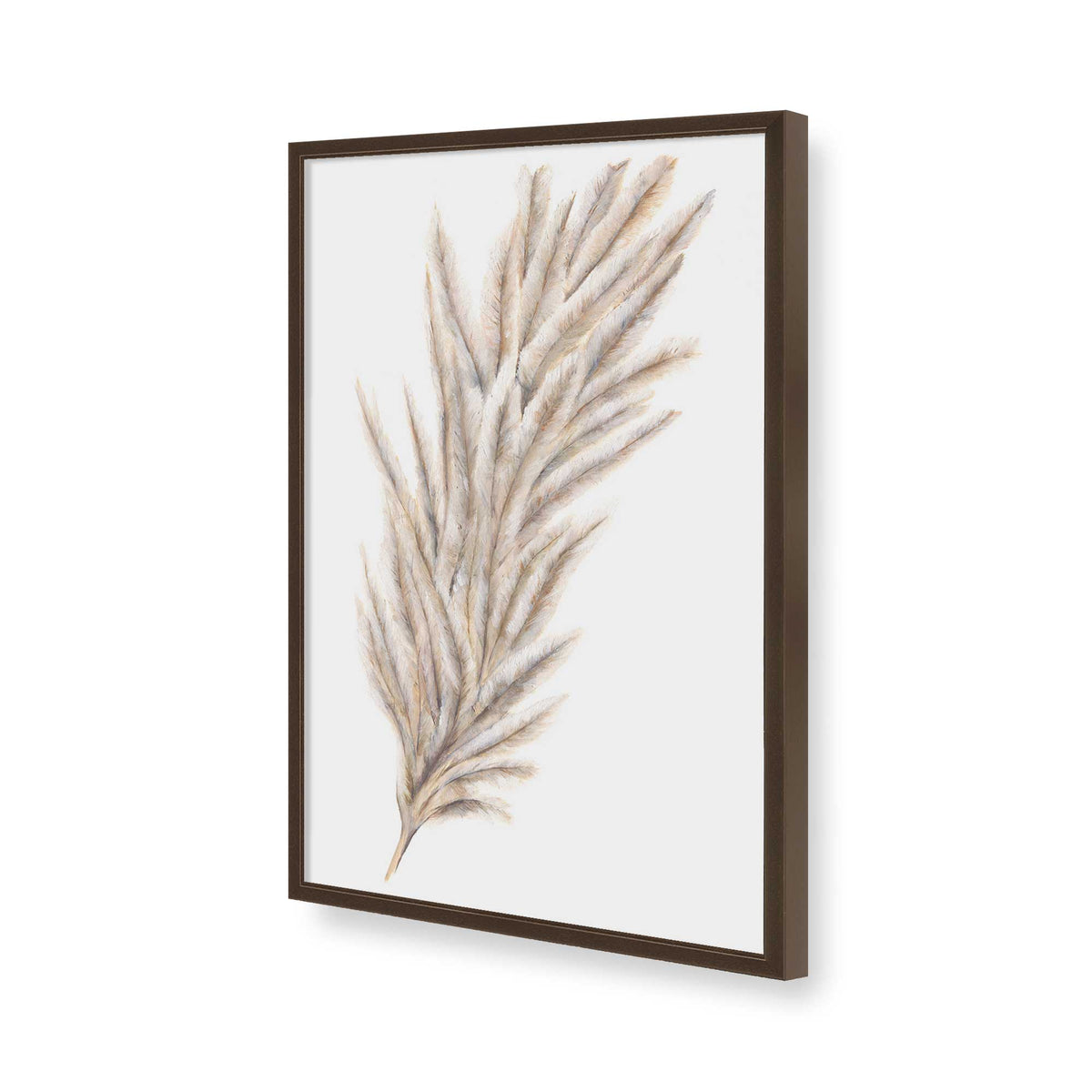 [Color:Brown], Picture of art in a Brown frame of the corner