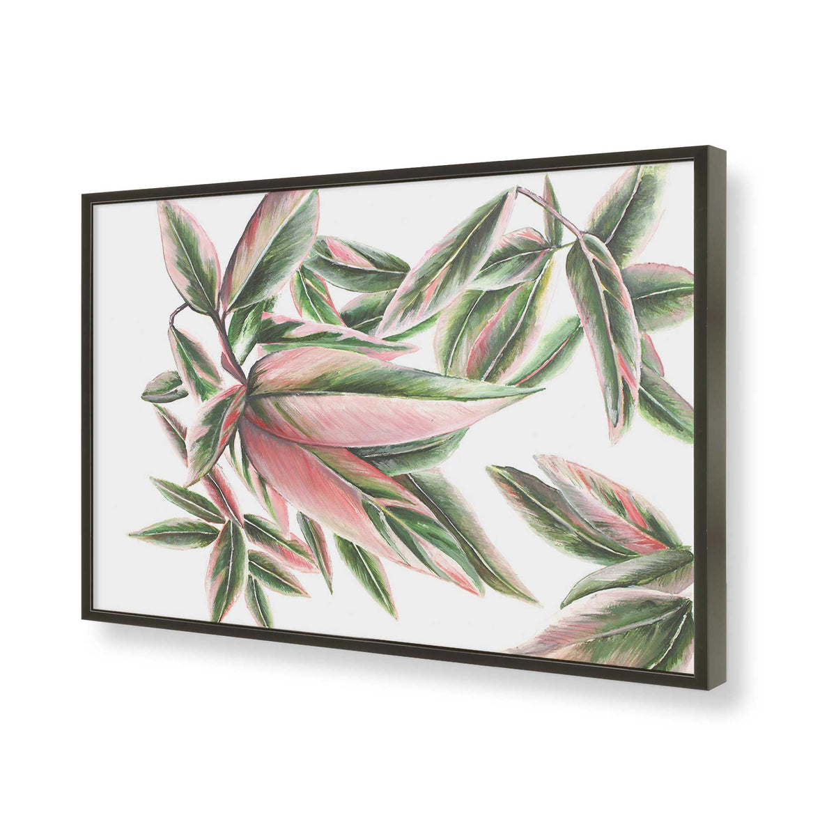 [Color:Satin Black], Picture of art in a Satin Black frame of the corner