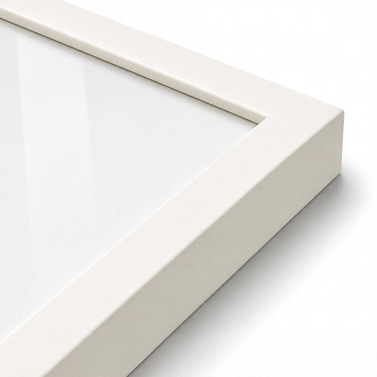 [Color:Opaque White], Picture of art in a Opaque White frame at an angle