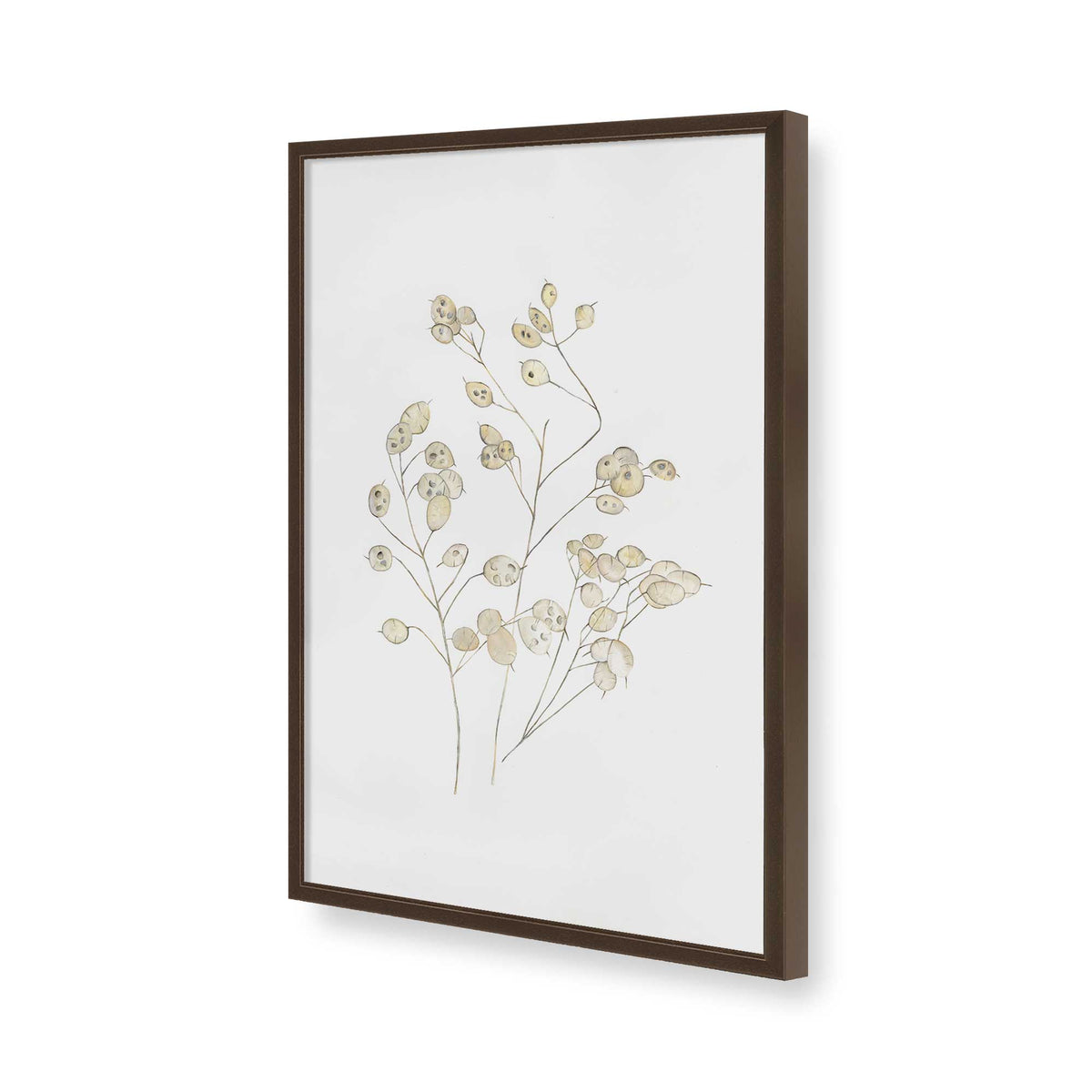 [Color:Brown], Picture of art in a Brown frame of the corner