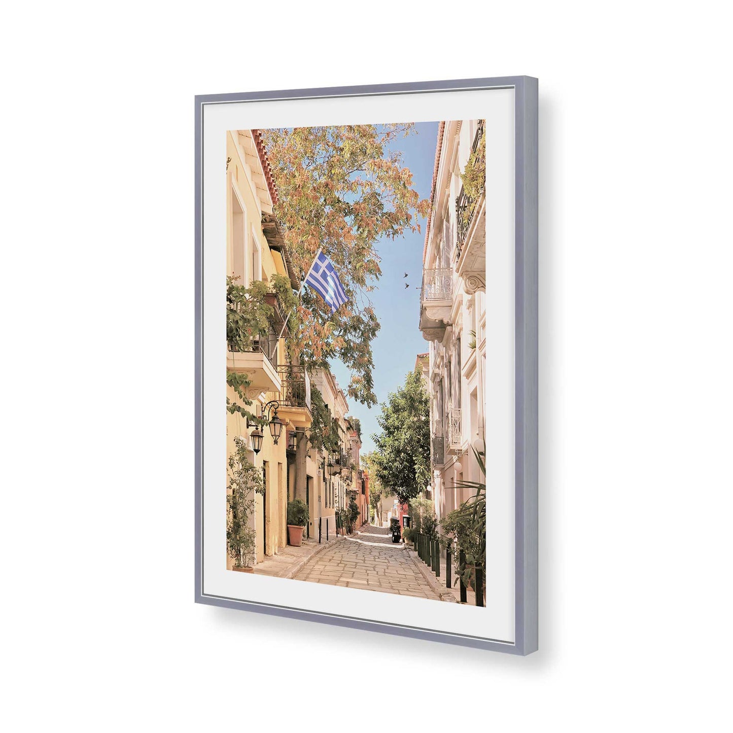 [Color:Polished Chrome], Picture of art in a Polished Chrome frame of the corner
