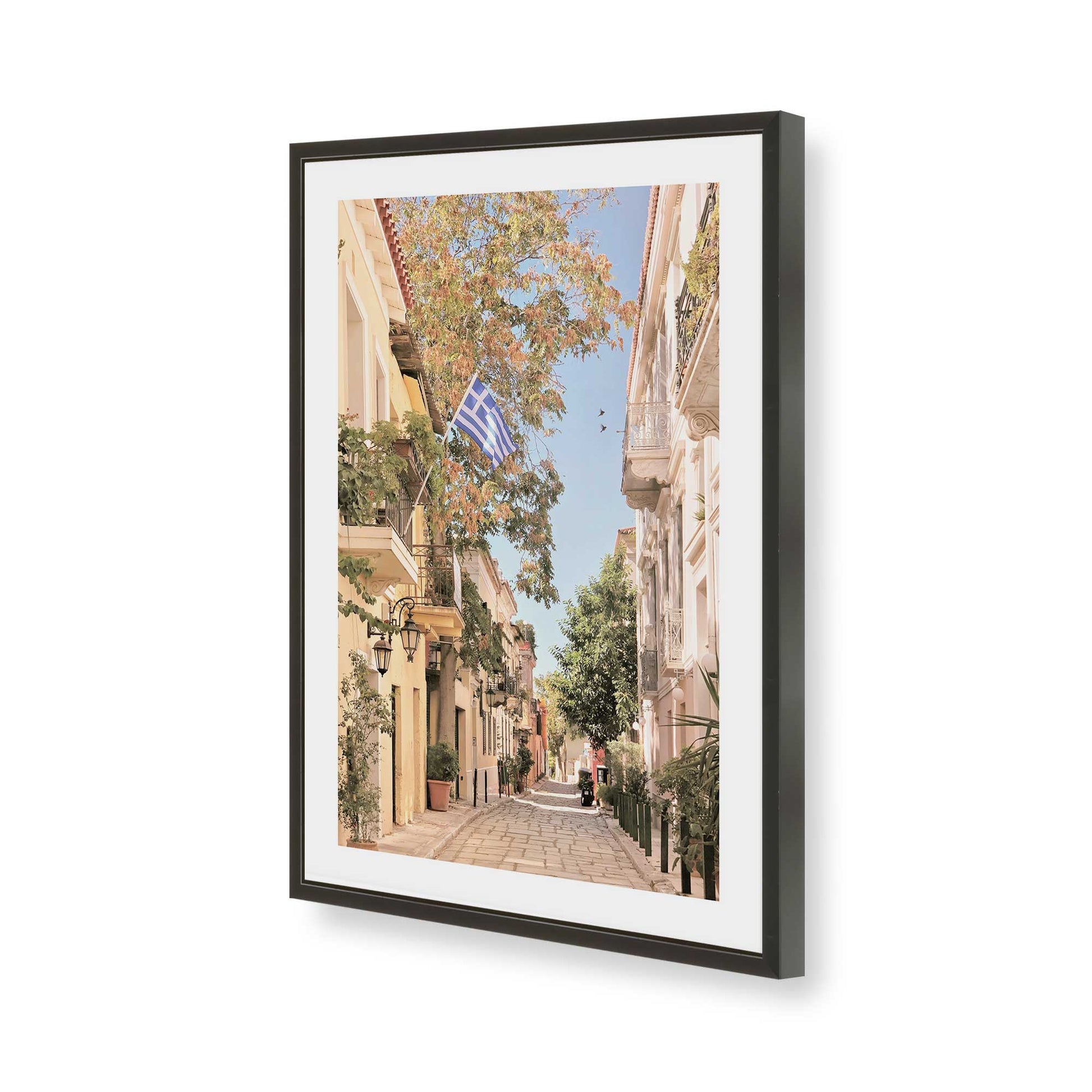 [Color:Satin Black], Picture of art in a Satin Black frame of the corner