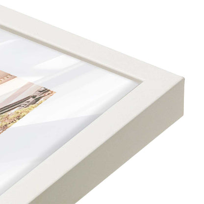[Color:Opaque White], Picture of art in a Opaque White frame at an angle