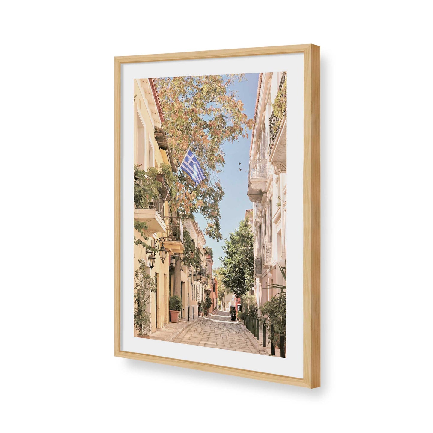 [Color:American Maple], Picture of art in a American Maple frame of the corner