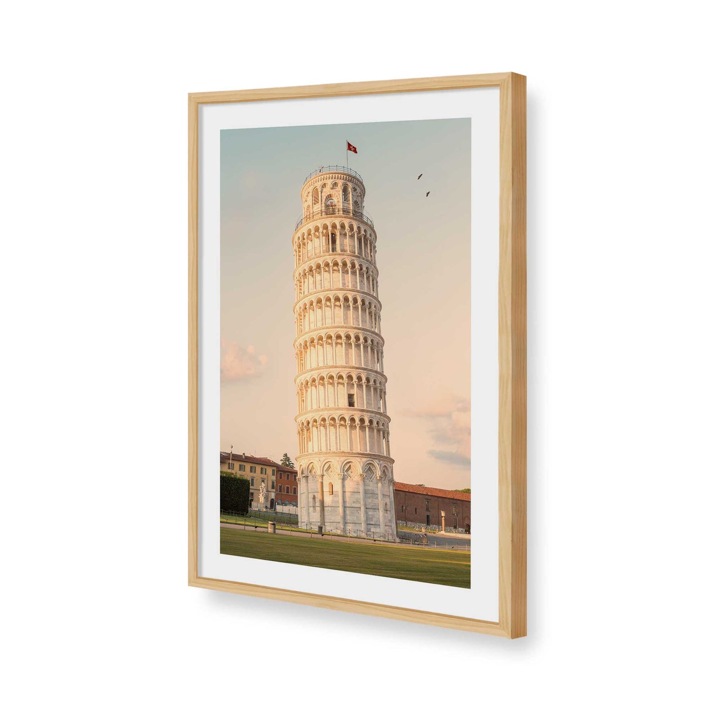 [Color:American Maple], Picture of art in a American Maple frame of the corner