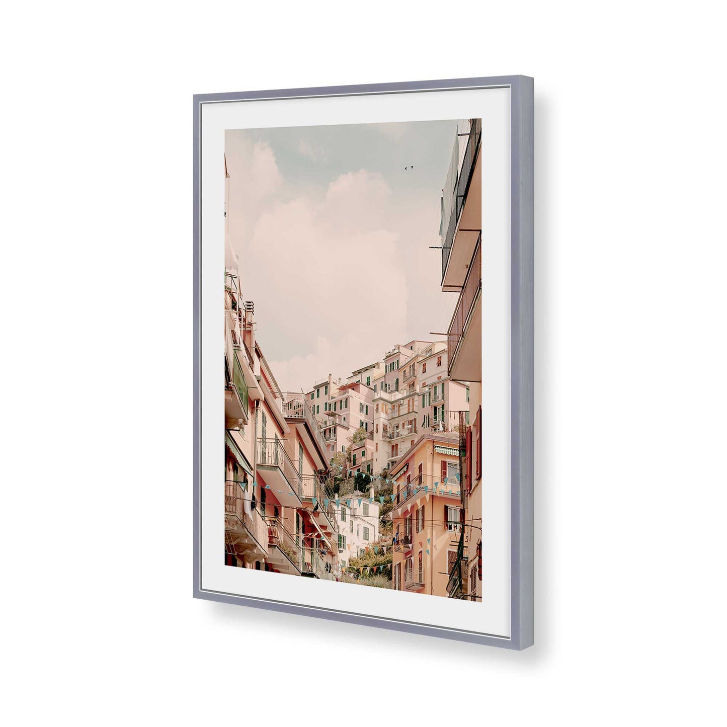 [Color:Polished Chrome], Picture of art in a Polished Chrome frame of the corner