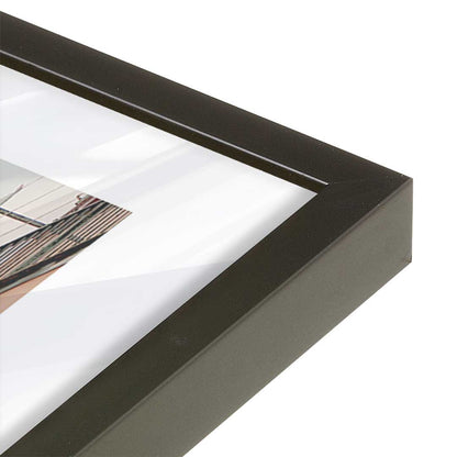 [Color:Satin Black], Picture of art in a Satin Black frame at an angle