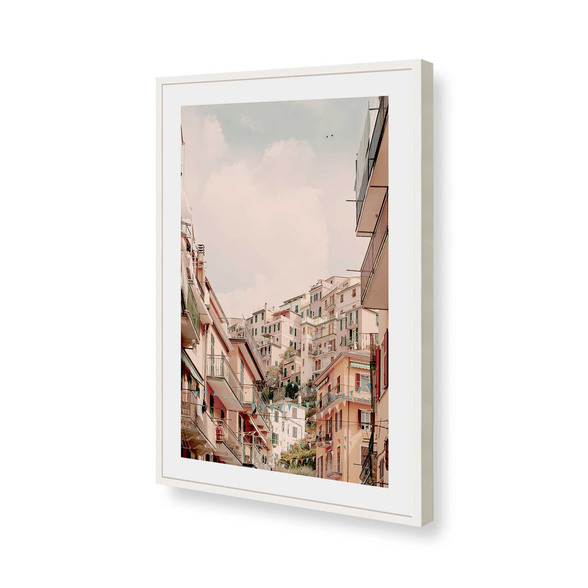 [Color:Opaque White], Picture of art in a Opaque White frame of the corner