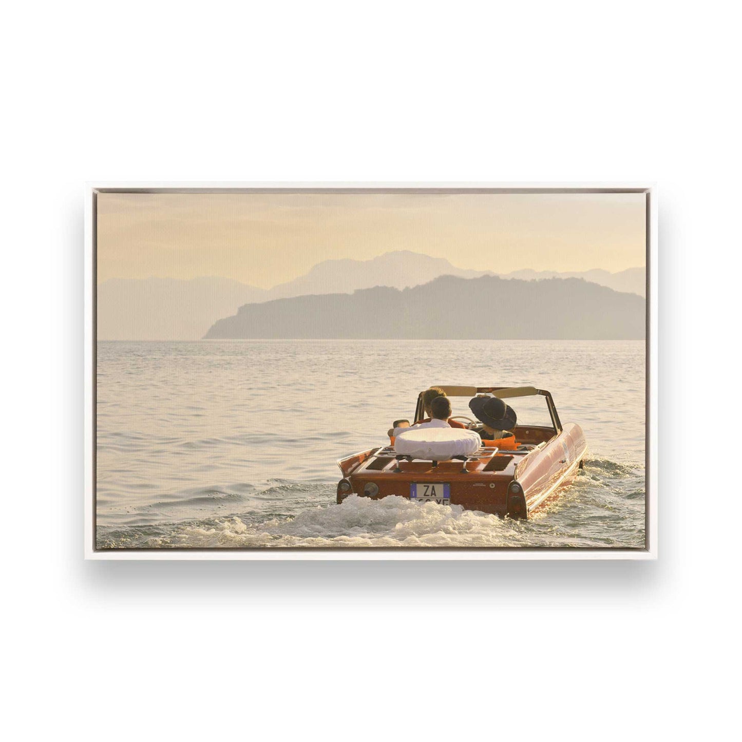 [Color:Opaque White], Picture of art in a White frame