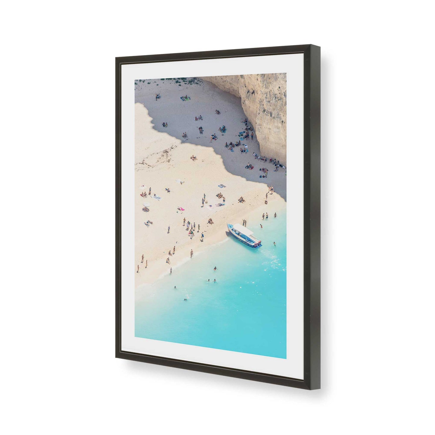 [Color:Satin Black], Picture of art in a Satin Black frame of the corner