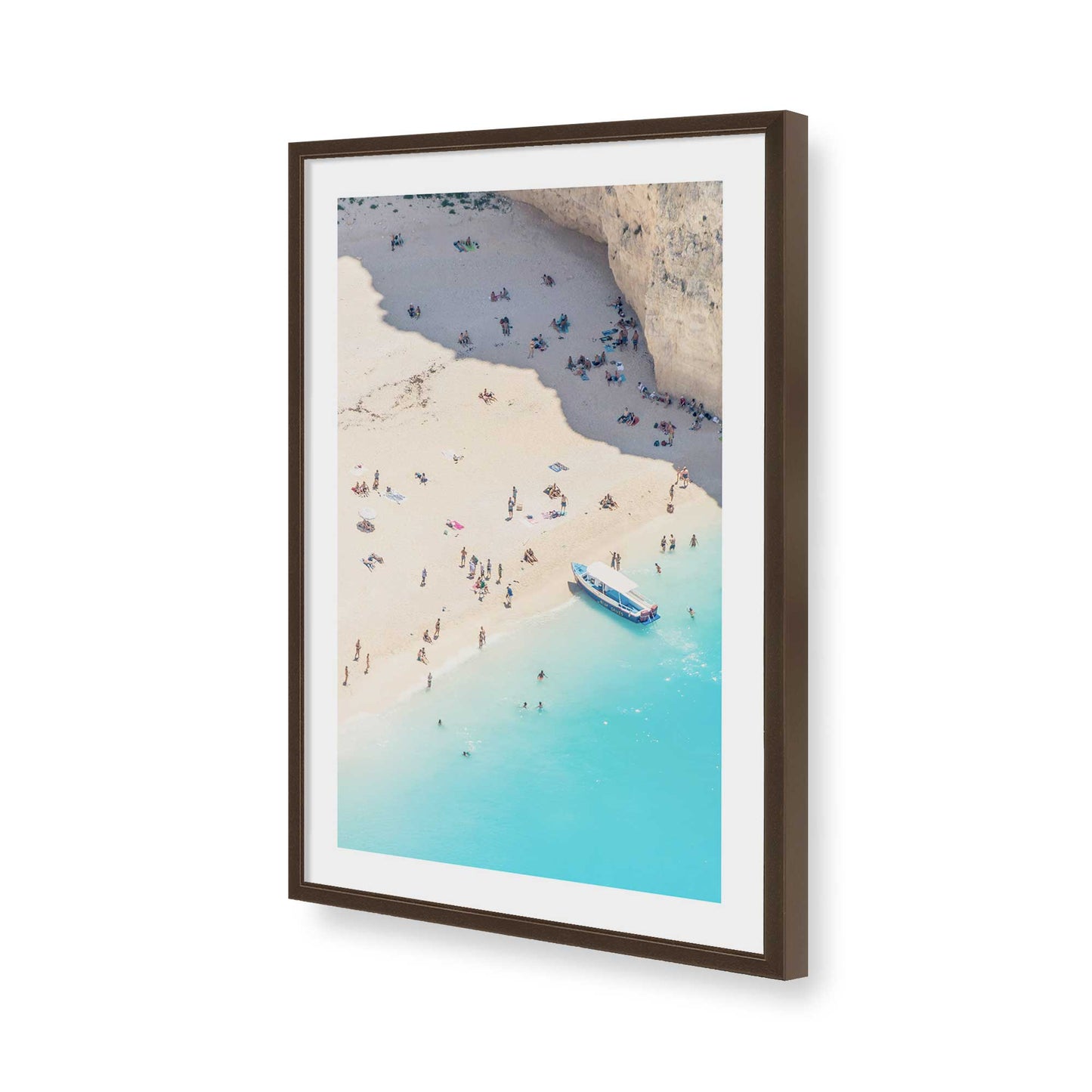 [Color:Brown], Picture of art in a Brown frame of the corner