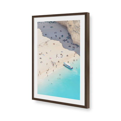 [Color:Brown], Picture of art in a Brown frame of the corner