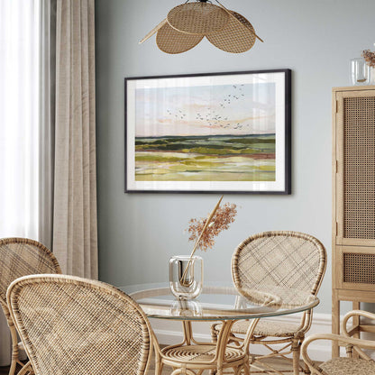 Birds Flying at Dawn Art Print