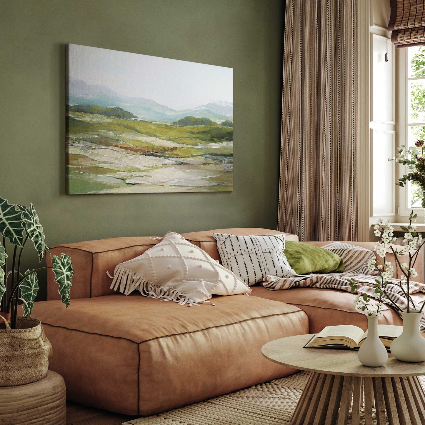 Soft Hillside View Canvas Print