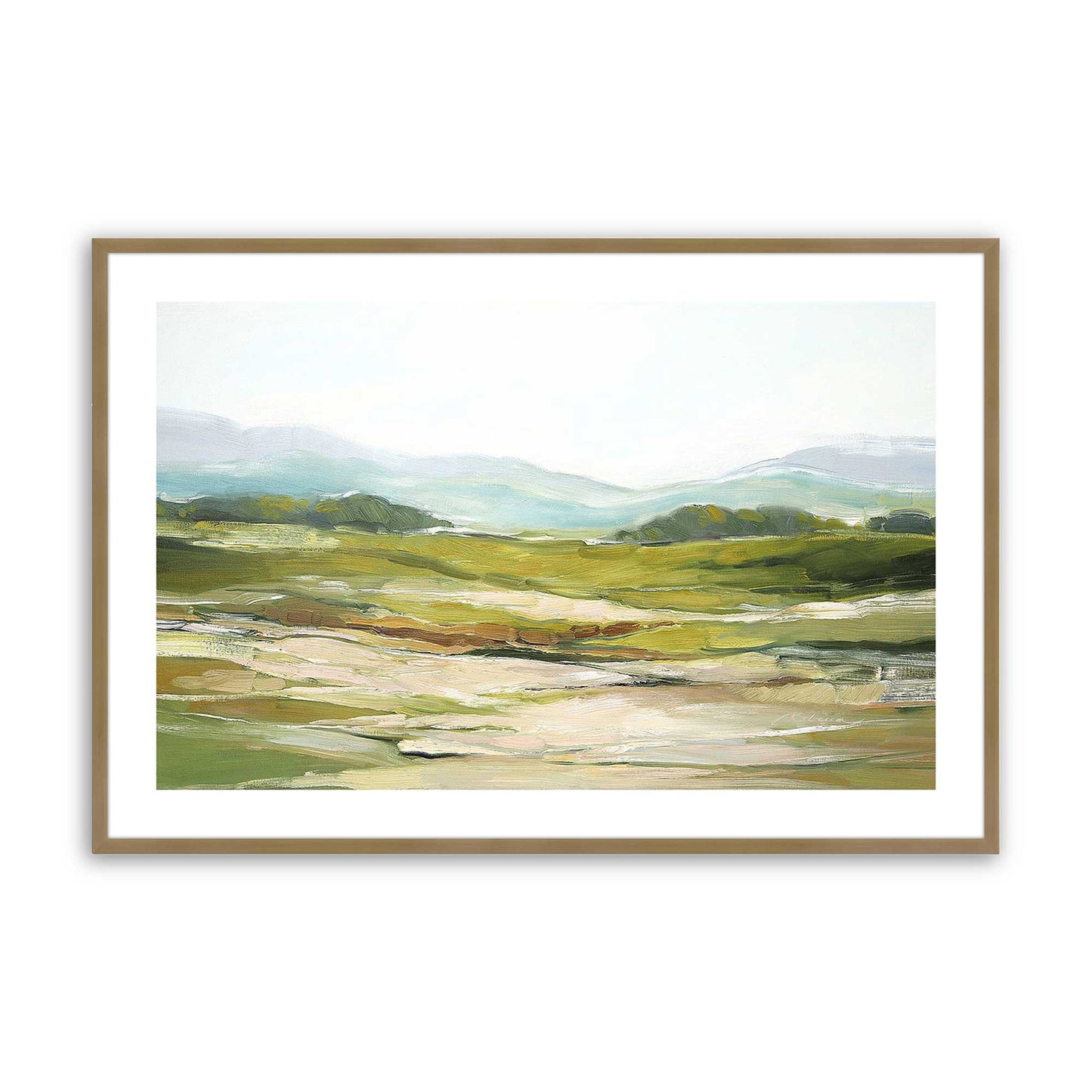 [Color:Brushed Gold], Picture of art in a Brushed Gold frame