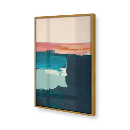 [Color:Polished Gold], Picture of art in a Polished Gold frame at an angle