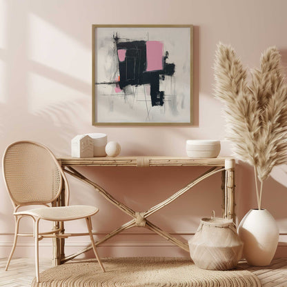 Pink and Black Energy I Art Print