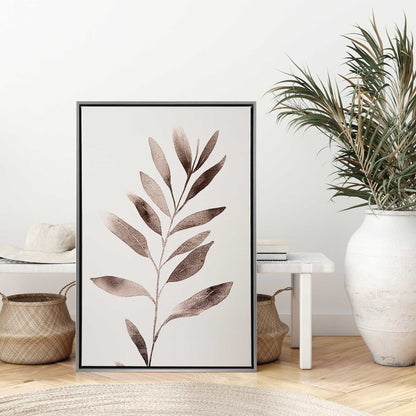 Soft Blush Leaves II Canvas Print