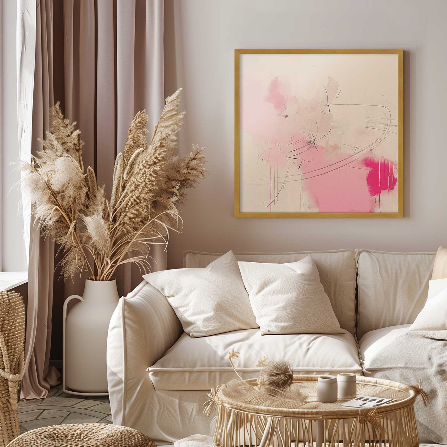 Pink Noise Abstract II Art Print