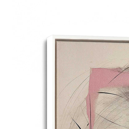 Black and Pink Echoes Canvas Print, Set of 2