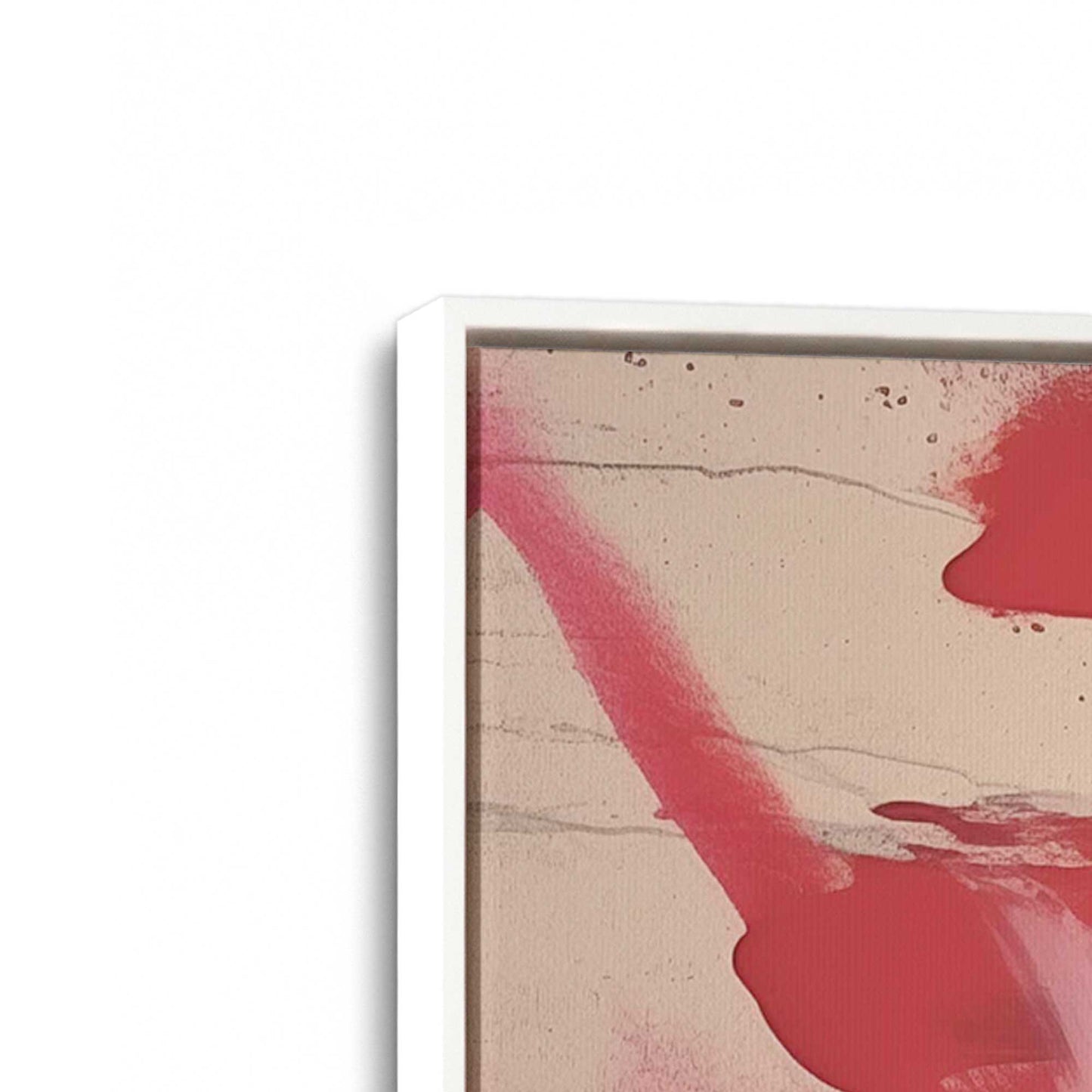 Bold Pink and Red Abstract  Canvas Print, Set of 2