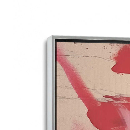 Bold Pink and Red Abstract  Canvas Print, Set of 2