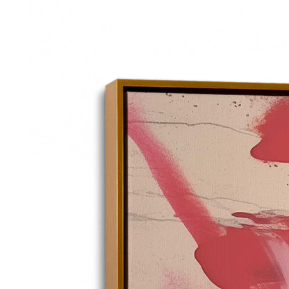 Bold Pink and Red Abstract  Canvas Print, Set of 2