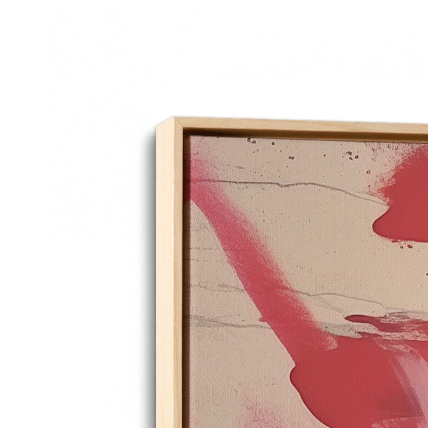 Bold Pink and Red Abstract  Canvas Print, Set of 2
