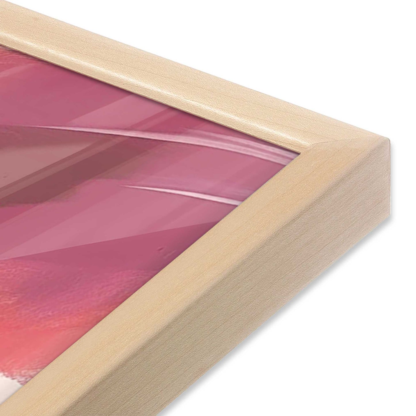 Bold Pink and Red Abstract  Art Print, Set of 2