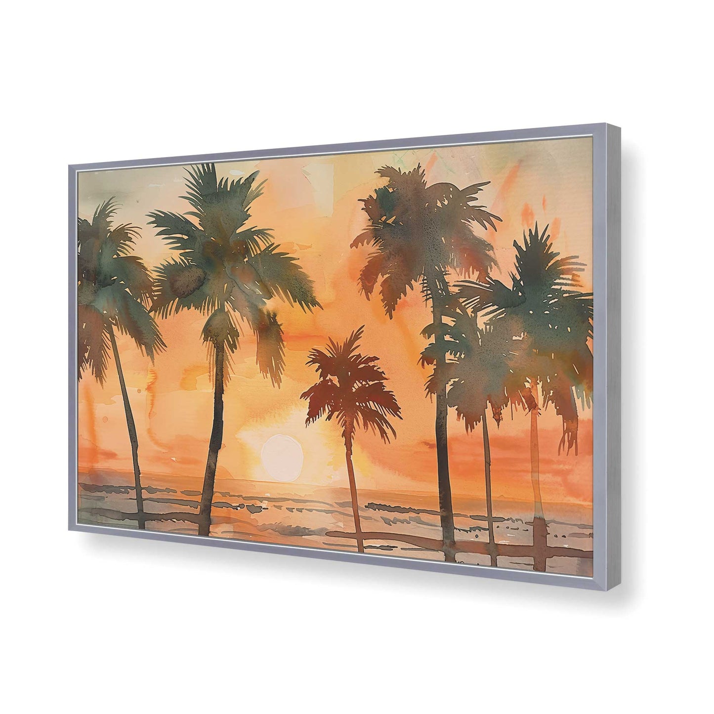 [Color:Polished Chrome], Picture of art in a Polished Chrome frame of the corner