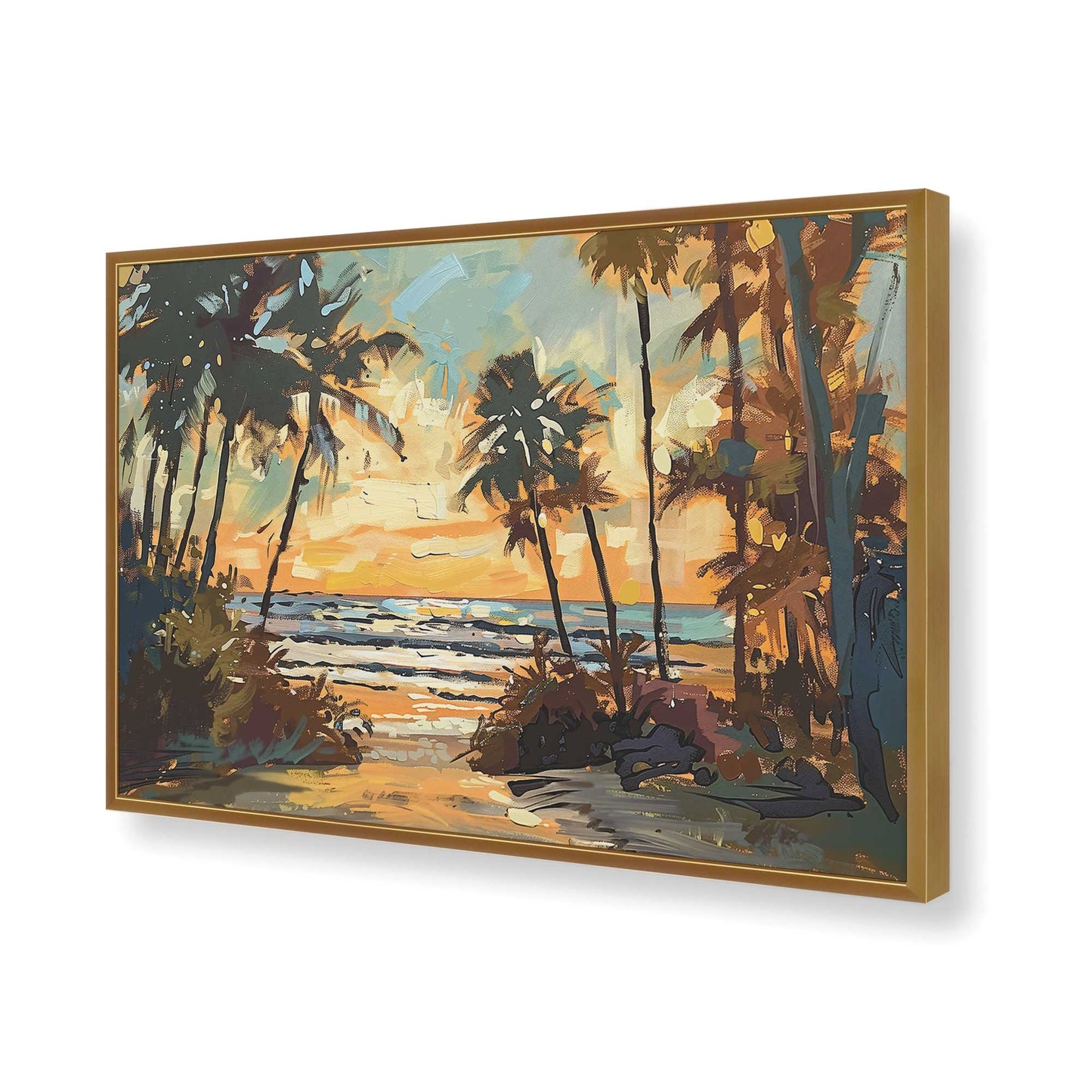 [Color:Polished Gold], Picture of art in a Polished Gold frame of the corner
