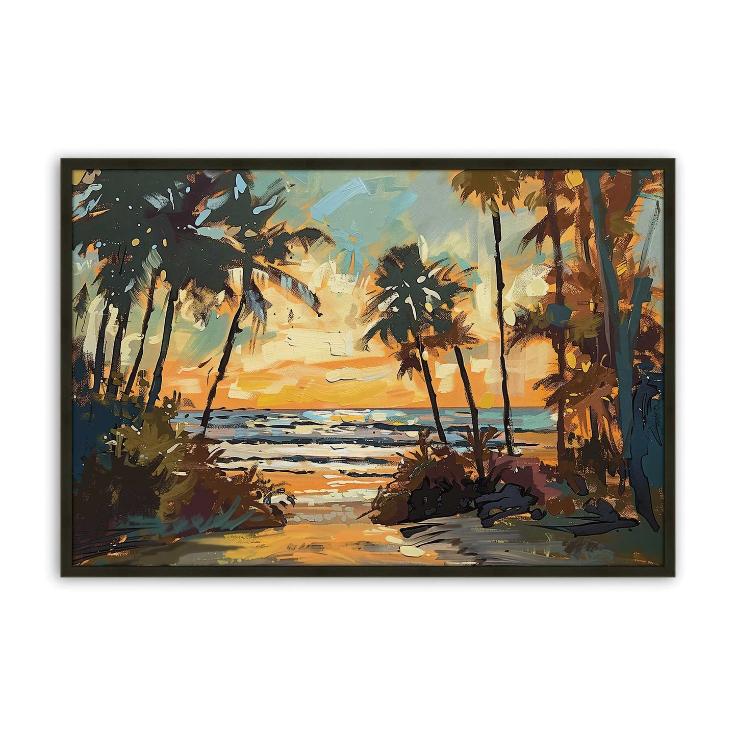 [Color:Satin Black], Picture of art in a Satin Black frame