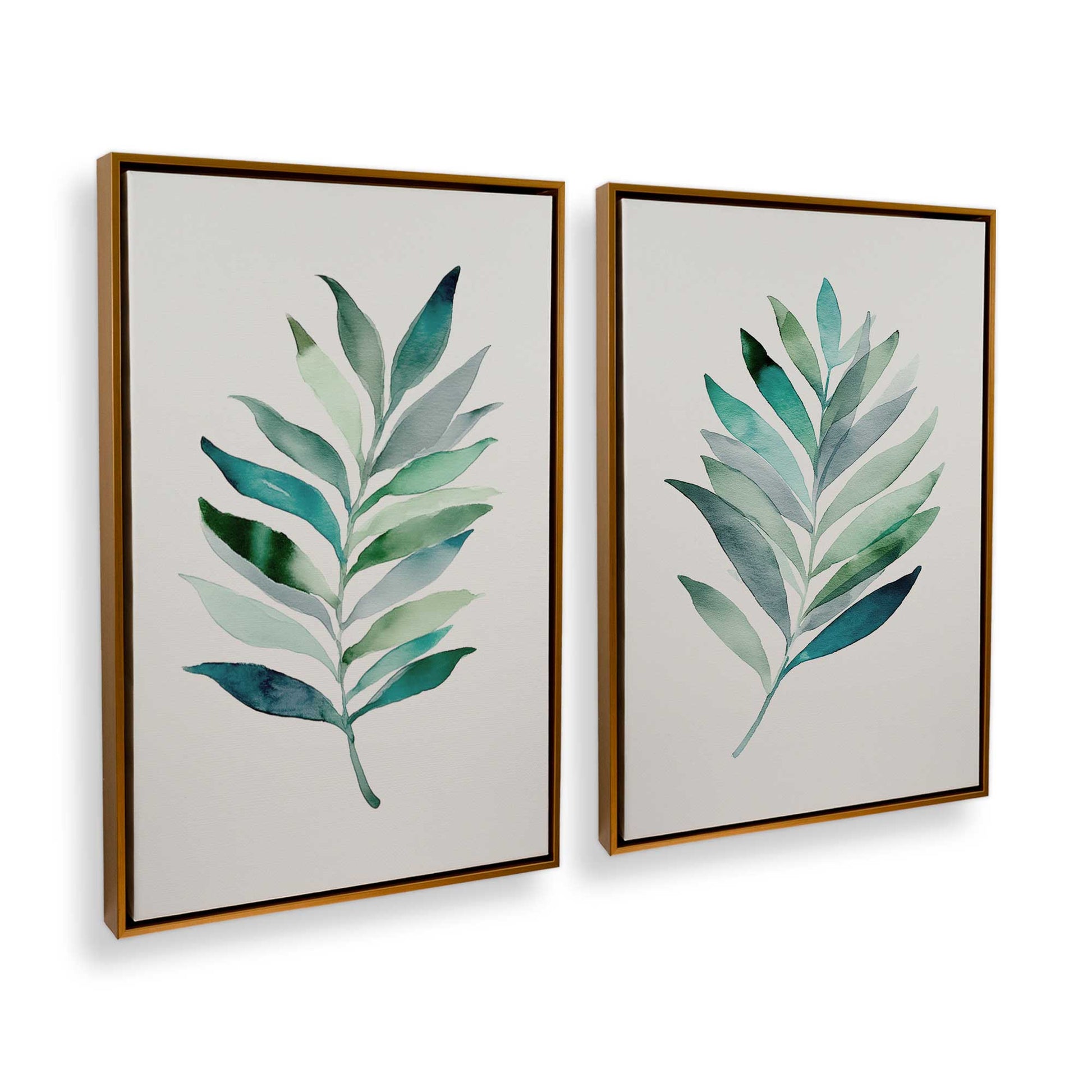 [Color:Polished Gold], Picture of art in a Polished Gold frame at an angle