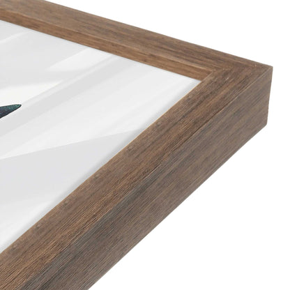 [Color:Walnut], Picture of art in a Walnut frame of the corner