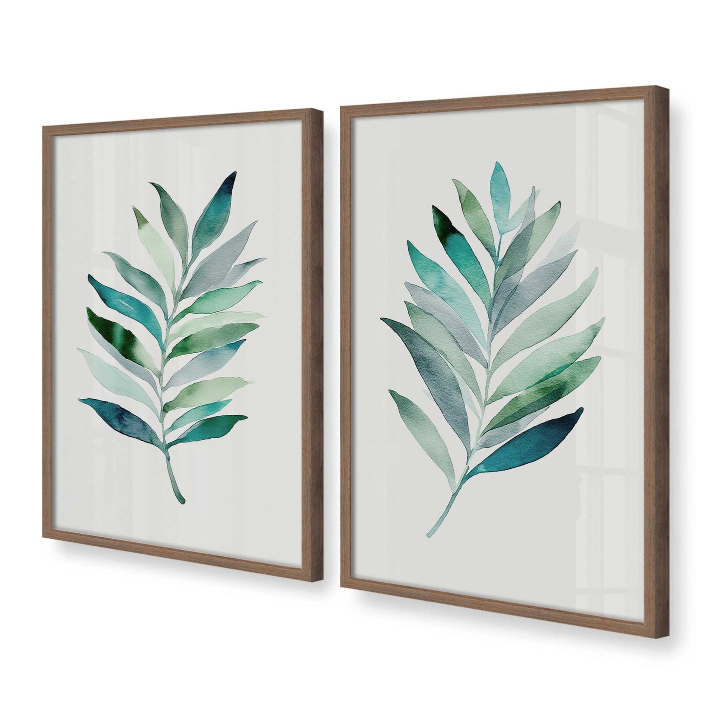 [Color:Walnut], Picture of art in a Walnut frame at an angle