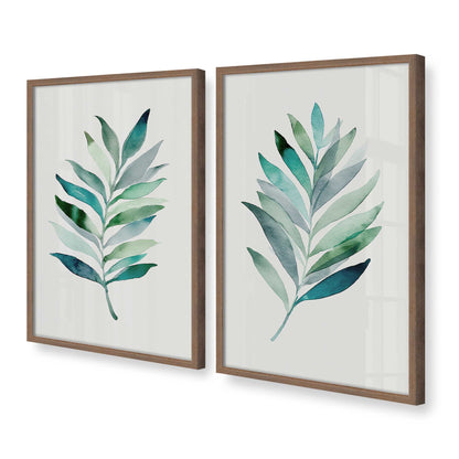 [Color:Walnut], Picture of art in a Walnut frame at an angle