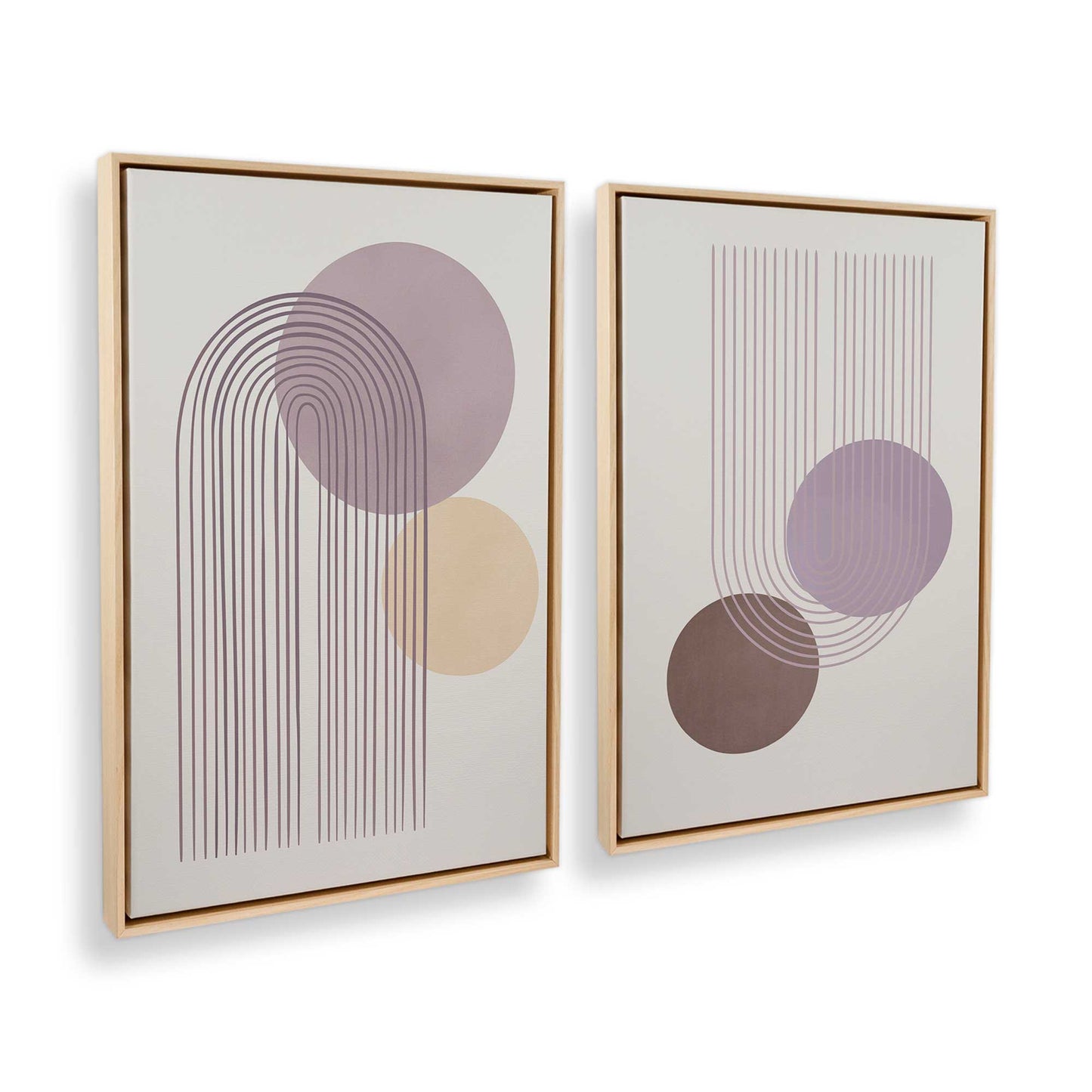 [Color:American Maple], Picture of art in a American Maple frame at an angle