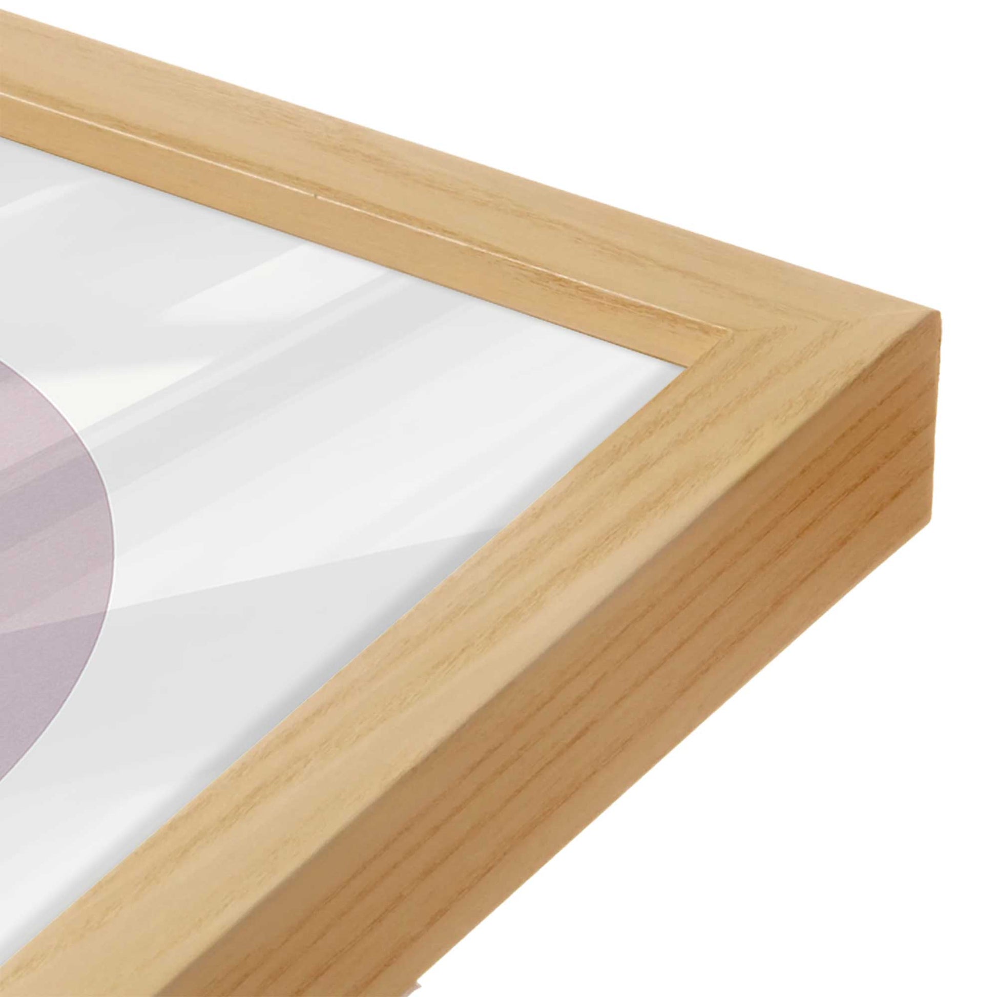 [Color:American Maple], Picture of art in a American Maple frame of the corner