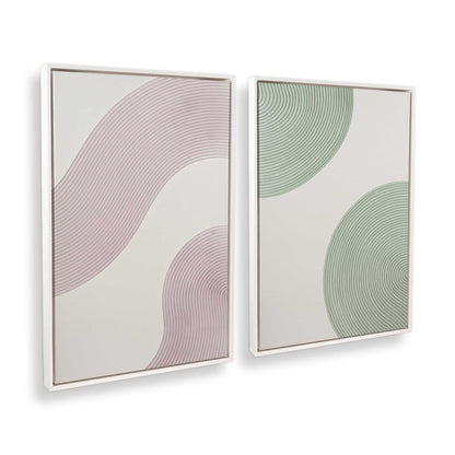 [Color:Opaque White], Picture of art in a White frame at an angle