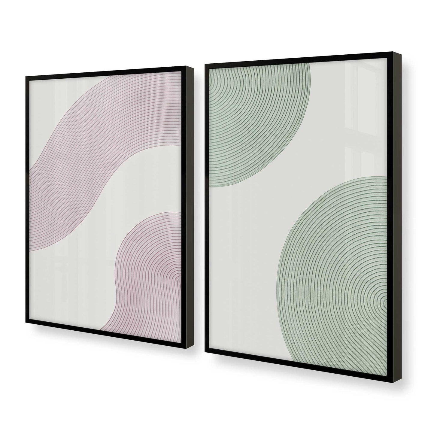 [Color:Satin Black], Picture of art in a Satin Black frame at an angle