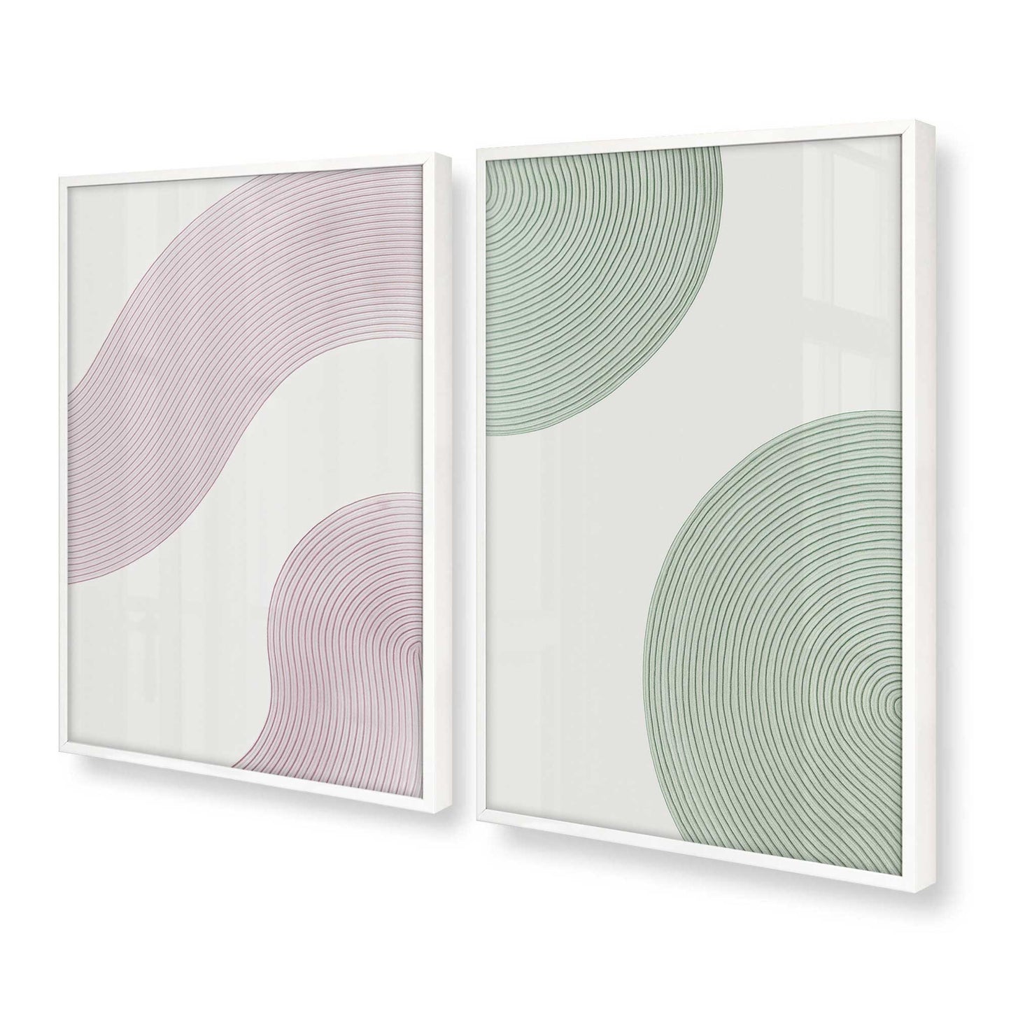 [Color:Opaque White], Picture of art in a Opaque White frame at an angle