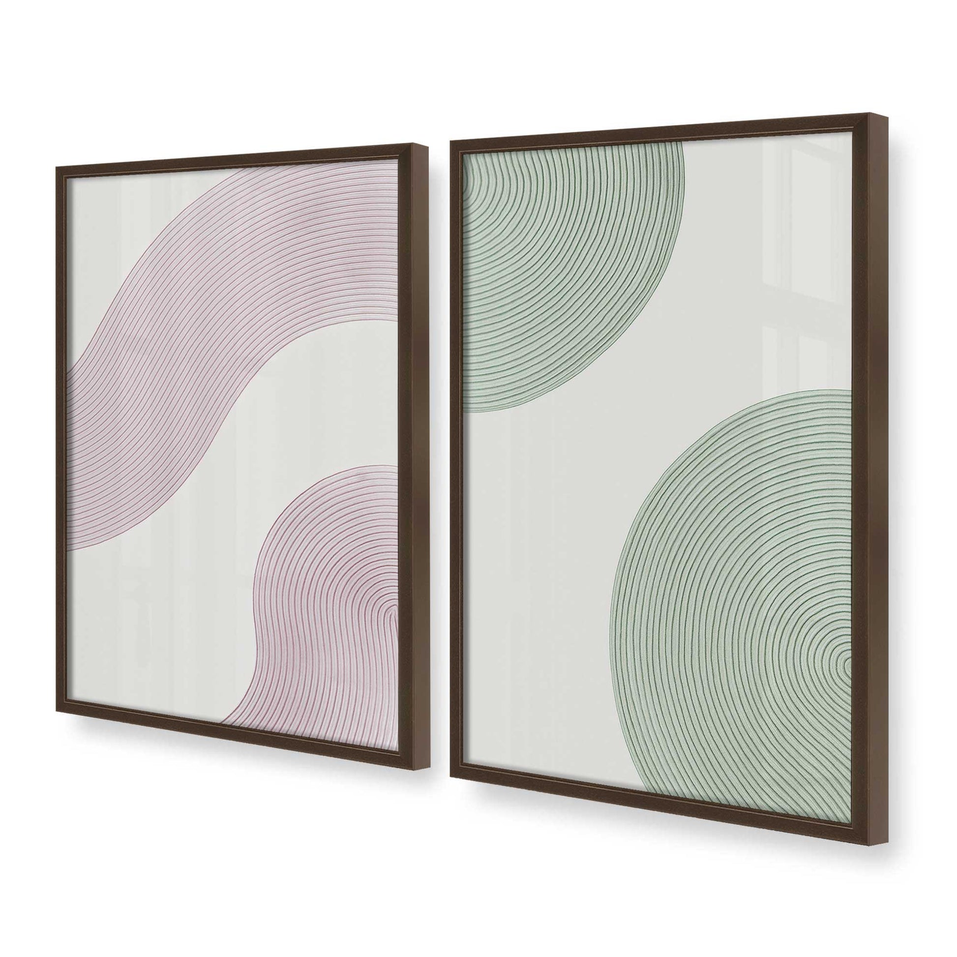 [Color:Belvinder Brown], Picture of art in a Belvinder Brown frame at an angle